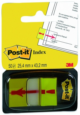 POST-IT Index Tabs Symbol 25.4x43.2mm 680-33 Ausrufezeichen/50 Tabs