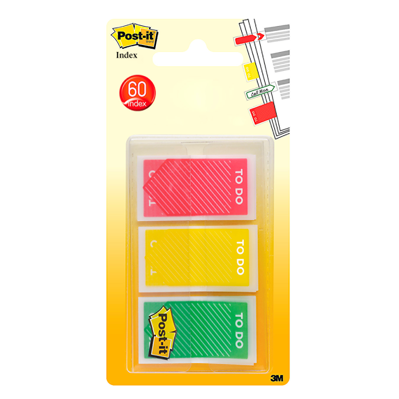 POST-IT Index Standard 43,2x23,8mm 682-TODO to do, 3 couleurs,To do