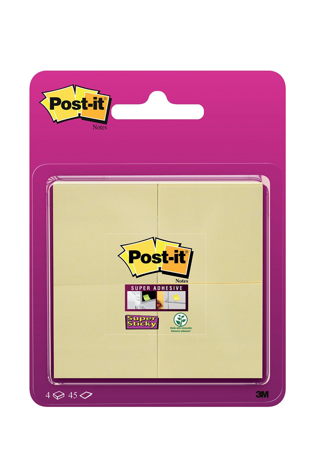 POST-IT Super Sticky Notes 48x48mm 6910SSS-CY jaune jaune