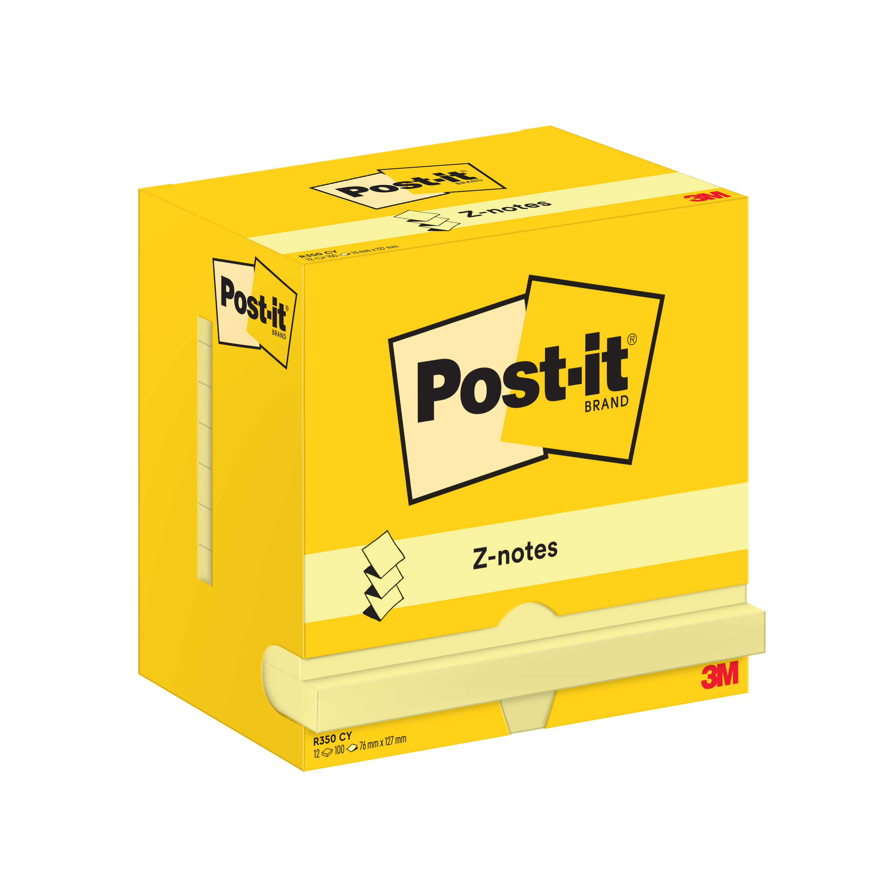 POST-IT Z-Notes 127x76mm R350 CY jaune 12x100 feuilles