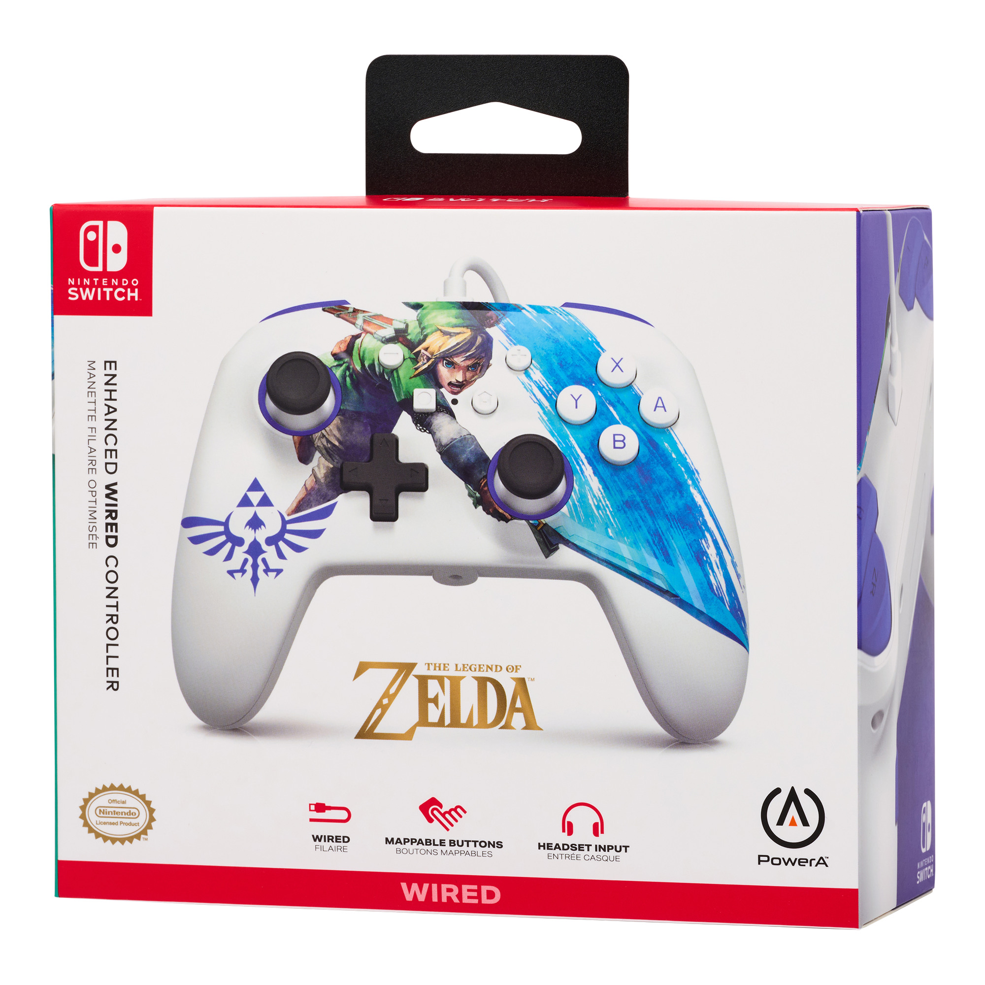 POWER A Enhanced Wired Controller 1526548-01 Master Sword Attack, NSW
