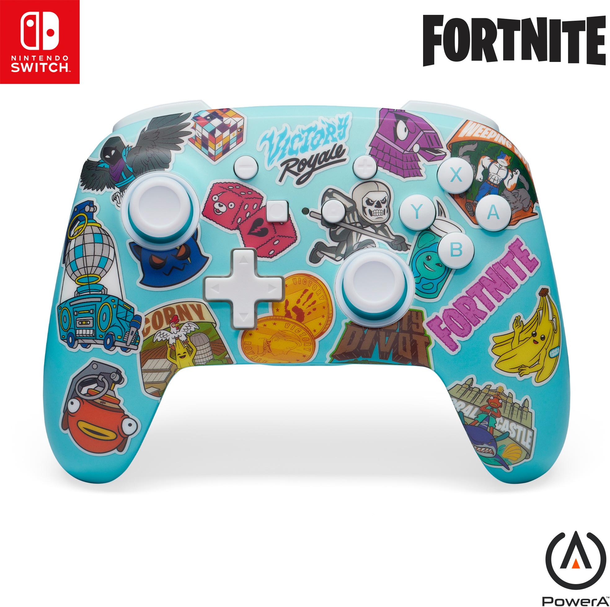 photo POWER A Enhanced Wireless Ctrl. NSGP0290-01? NSW, Sticker Mania-Fortnite