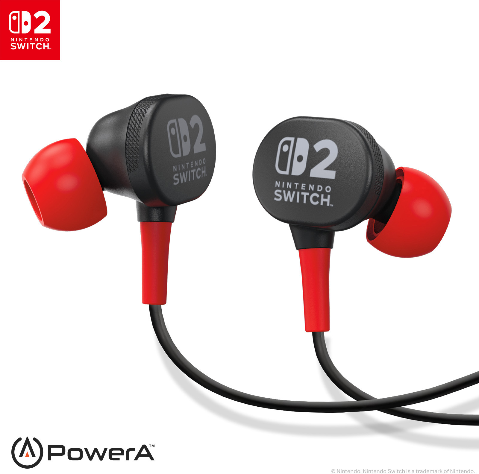 photo POWER A Wired Earbuds NSHS0531-01 NSW2, Black