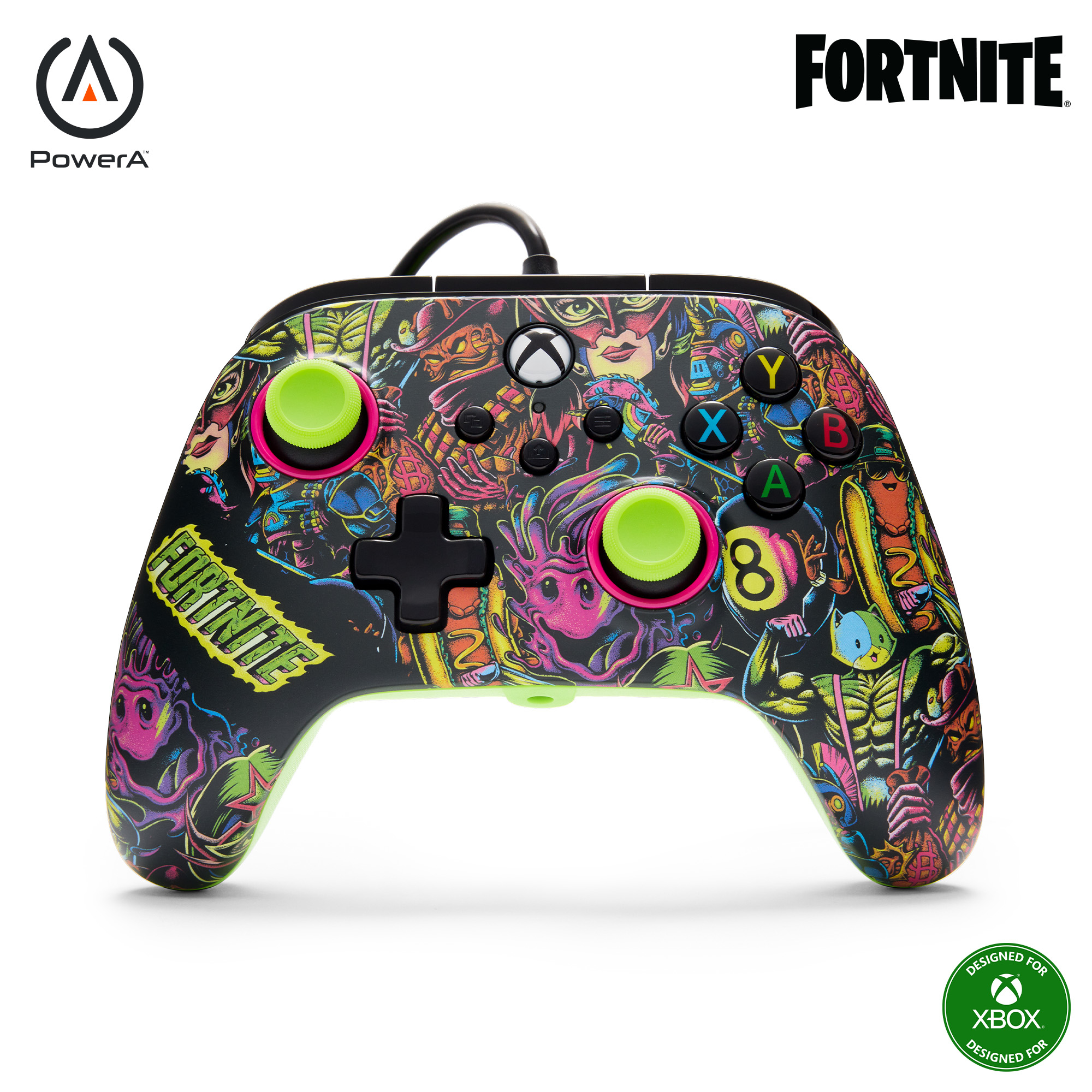 photo POWER A Advantage Plus Wired Ctrl. XBGP0438-01 Xbox Series XS,Fortnite Glow