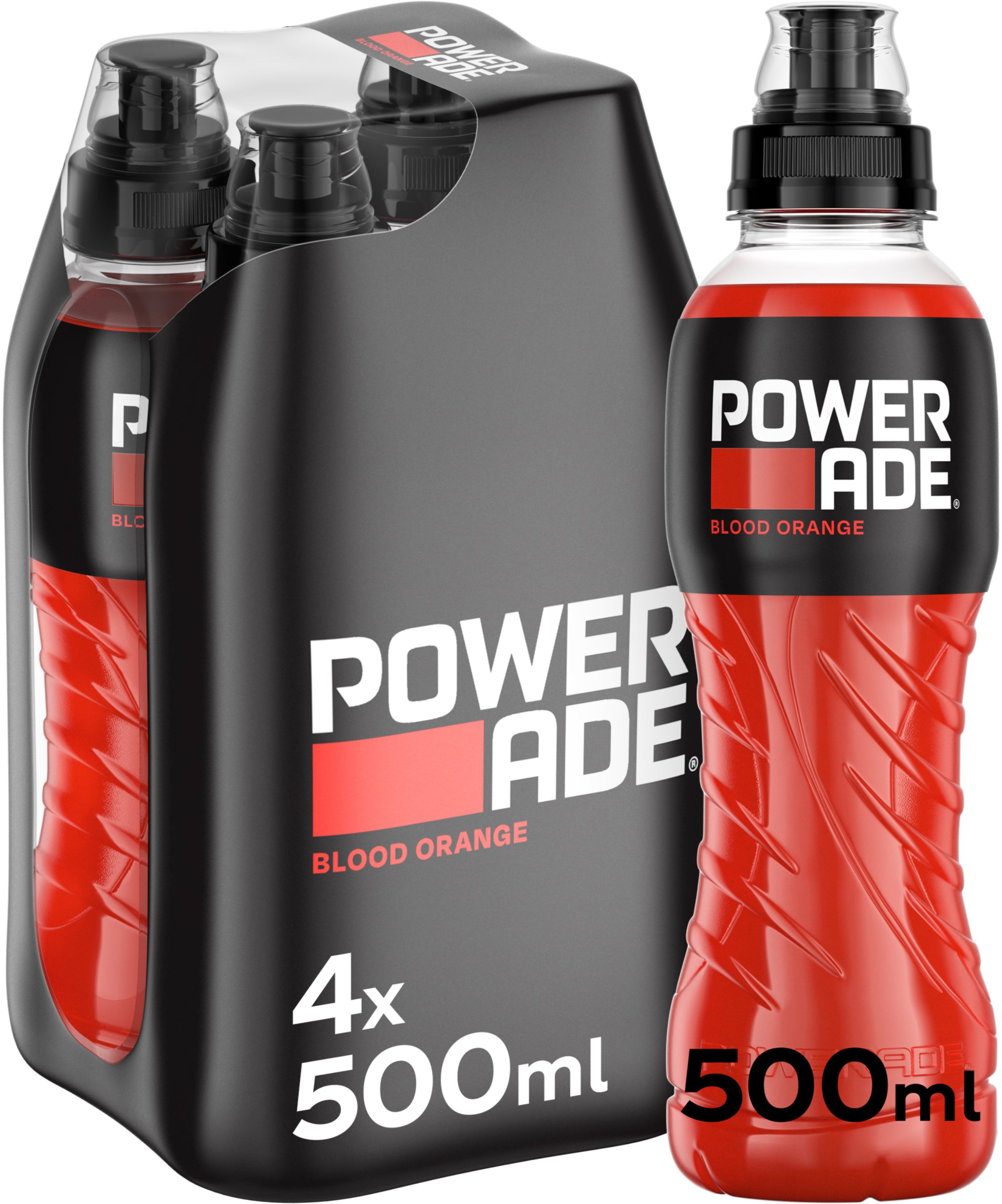 photo POWERADE Blood Orange 2464802 50cl, 4 pcs.