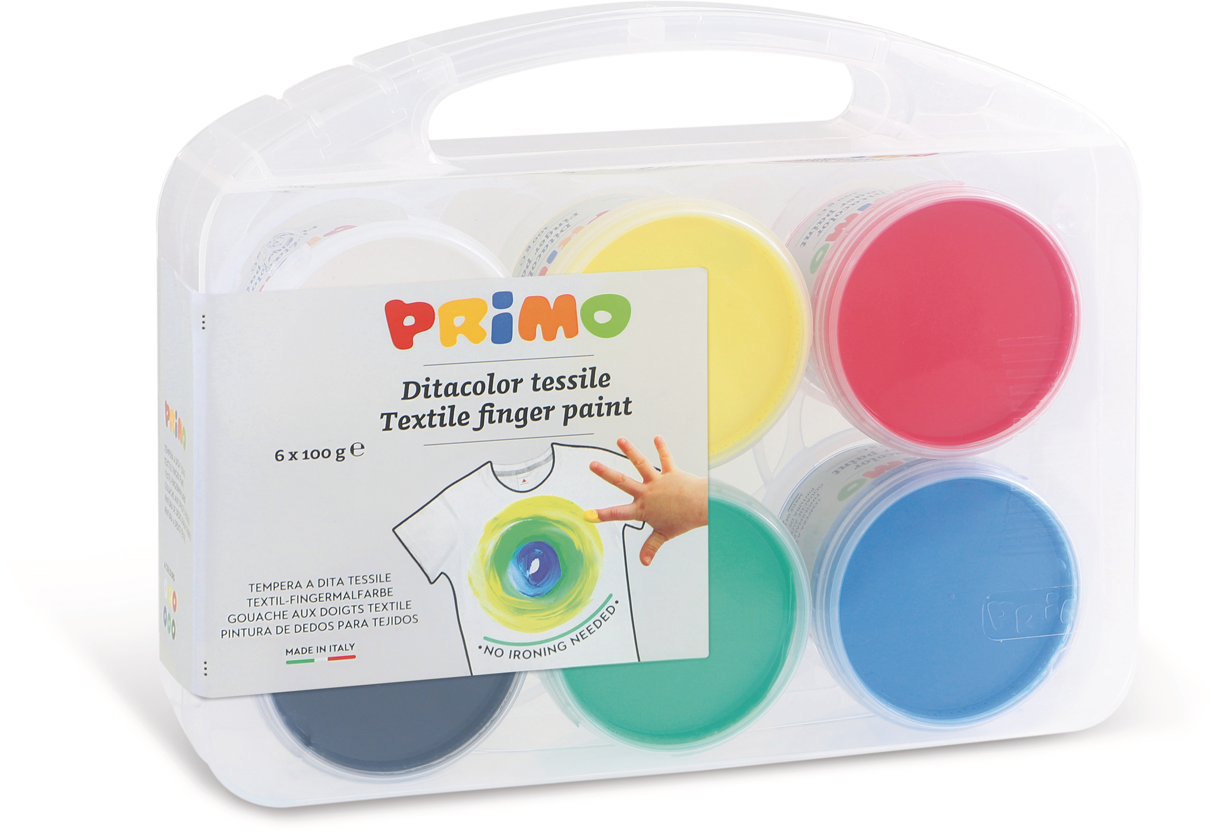 PRIMO peinture au doigt 6x100g 228TXD100SP textil