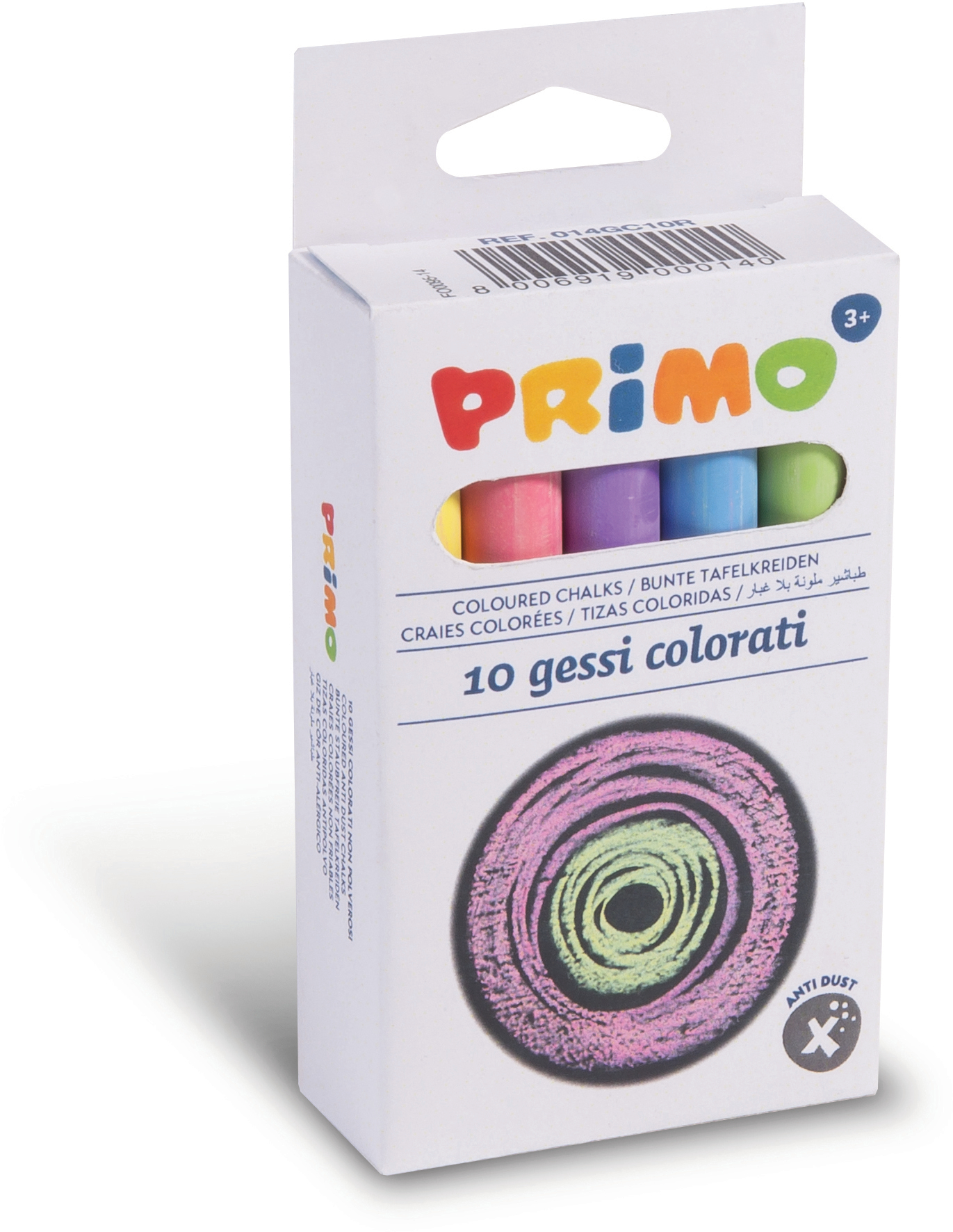 photo PRIMO Craie ronde 3596 ass. ronde 10 pcs.