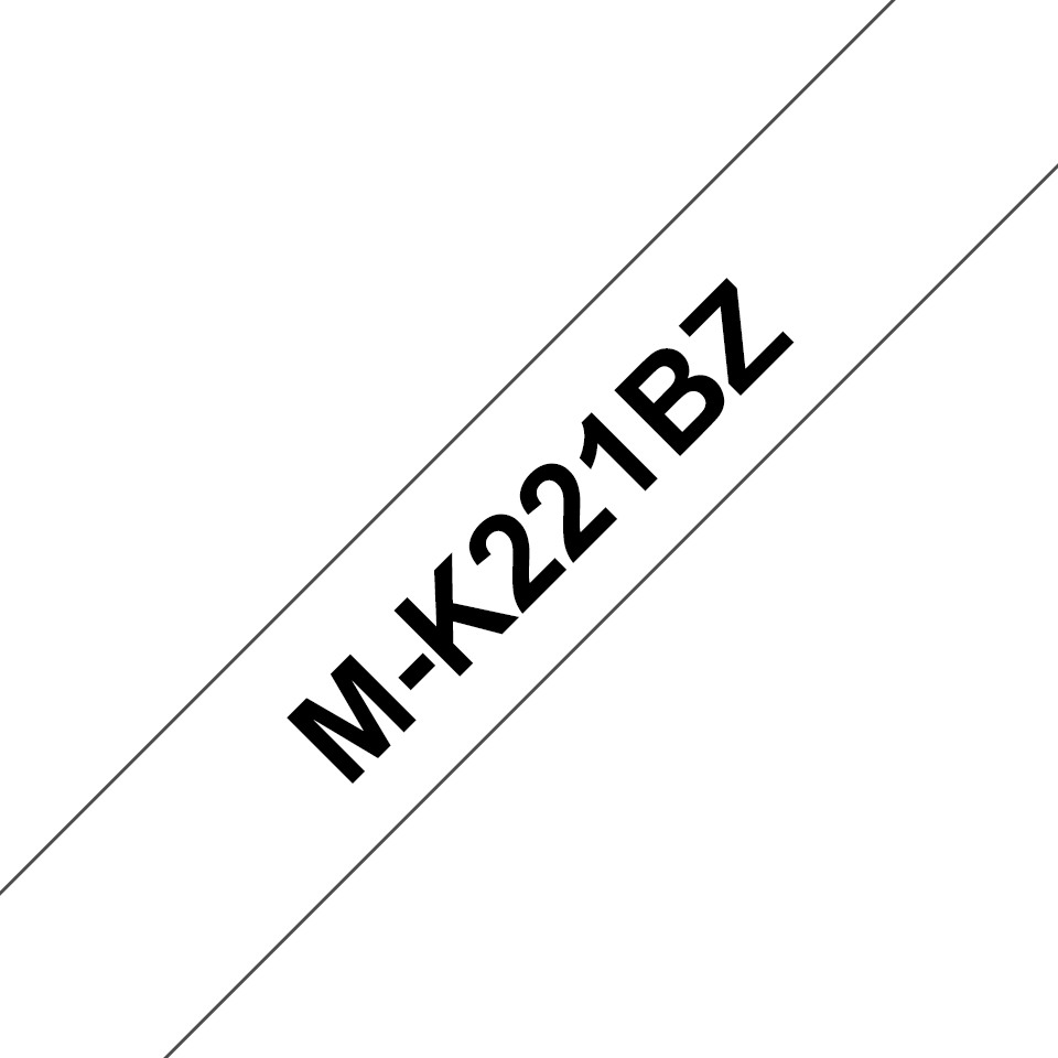 PTOUCH Ruban, non laminé noir/blanc M-K221BZ pour PT-65/75/85/110 8m x 9 mm