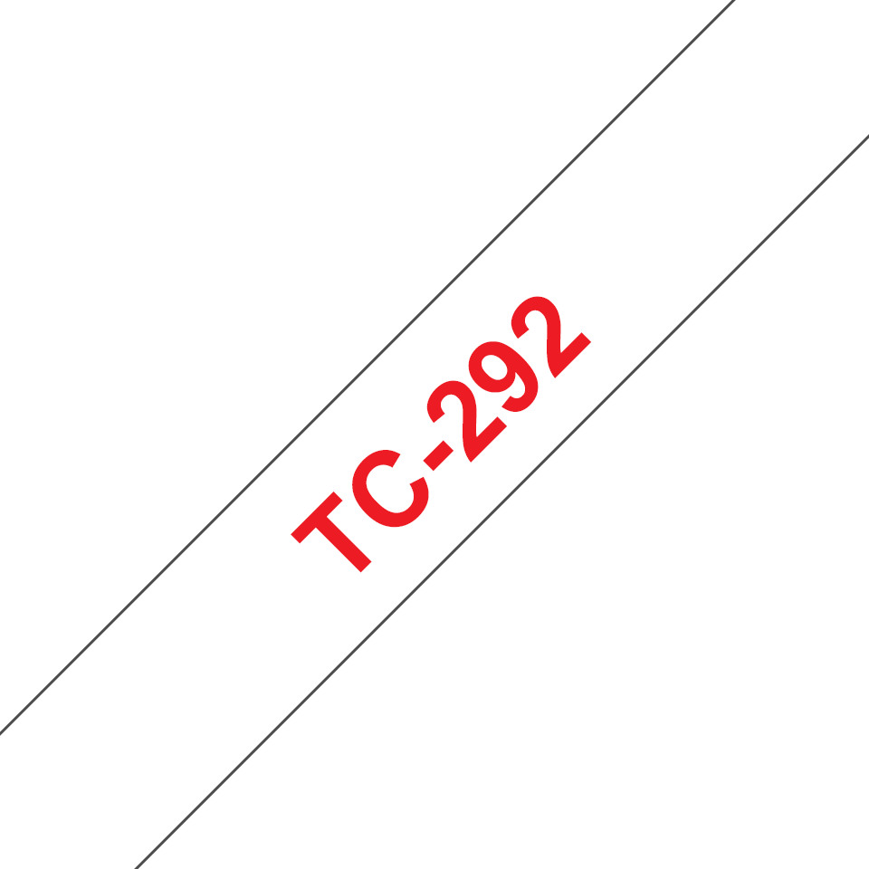 PTOUCH Ruban, laminé rouge/blanc TC-292 PT-3000 9 mm