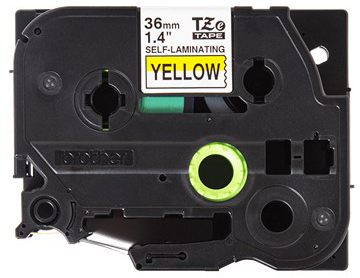 PTOUCH Ruban auto laminant noir/jaune TZE-SL661 PT-D800W/D900W 36mm