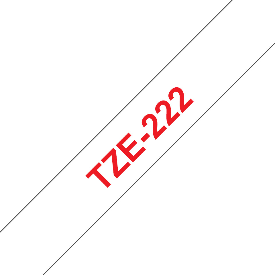 PTOUCH Ruban, laminé rouge/blanc TZe-222 PT-1280VP 9 mm