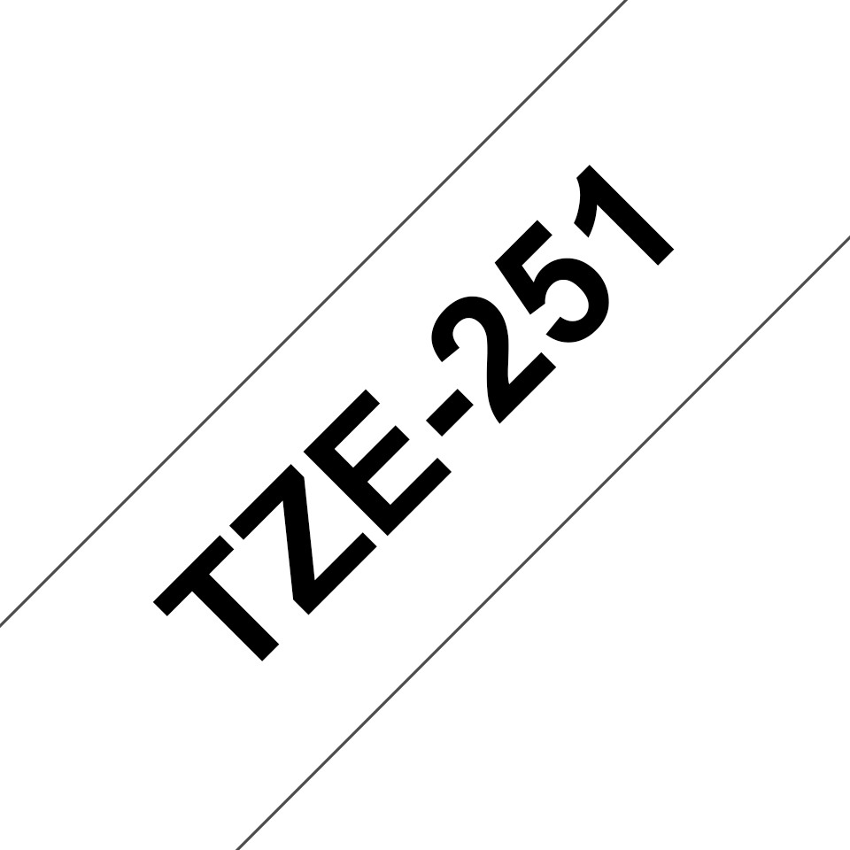PTOUCH Ruban, laminé noir/blanc TZe-251 PT-2450DX 24 mm