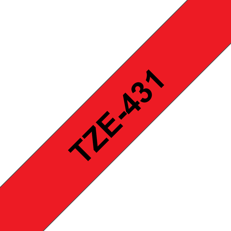 PTOUCH Ruban, laminé noir/rouge TZe-431 PT-1280VP 12 mm