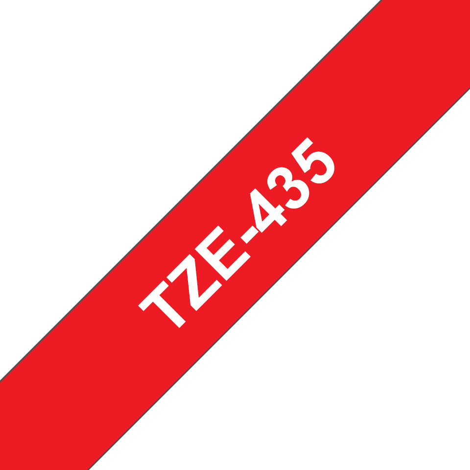 PTOUCH Ruban, laminé blanc/rouge TZe-435 PT-1280VP 12 mm