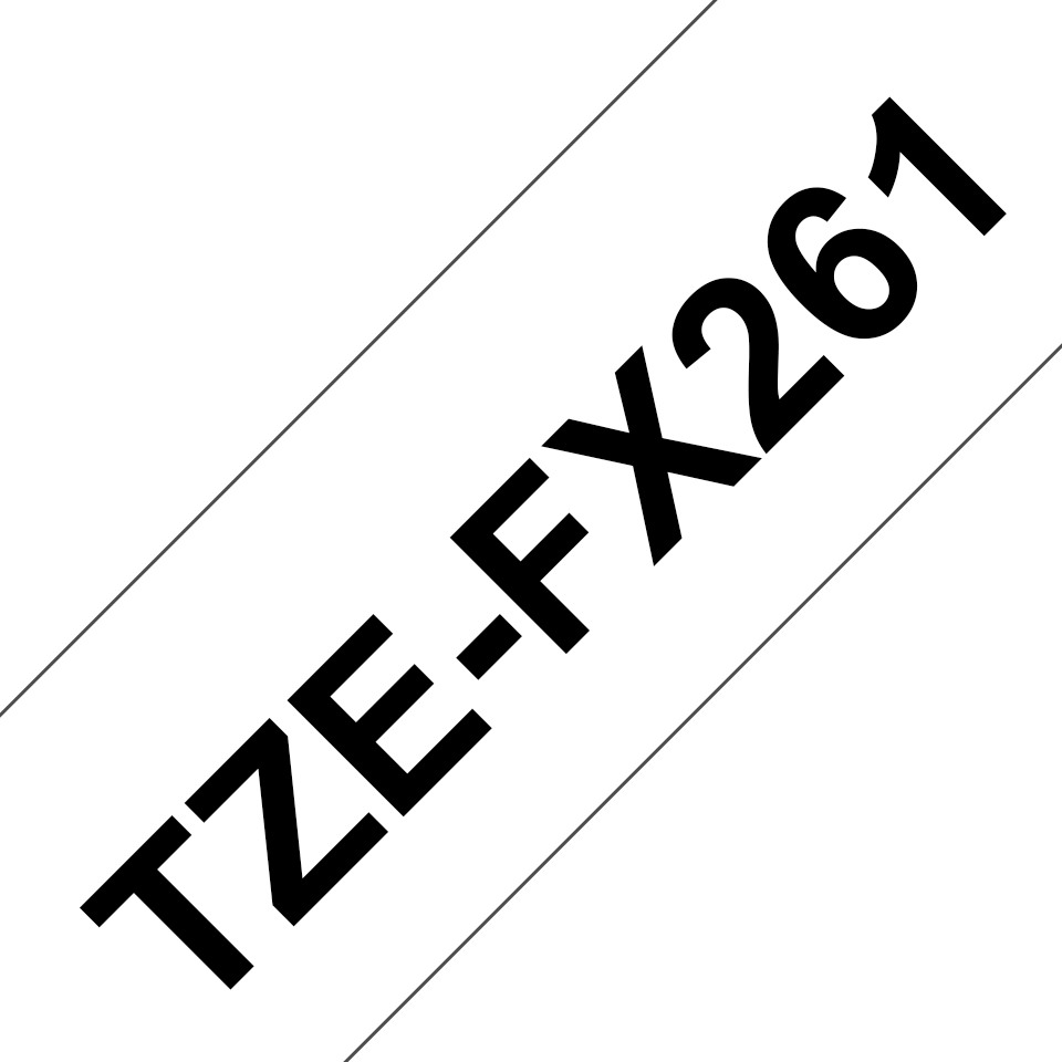 PTOUCH Flexitape laminé noir/blanc TZe-FX261 pour PT-550 36 mm