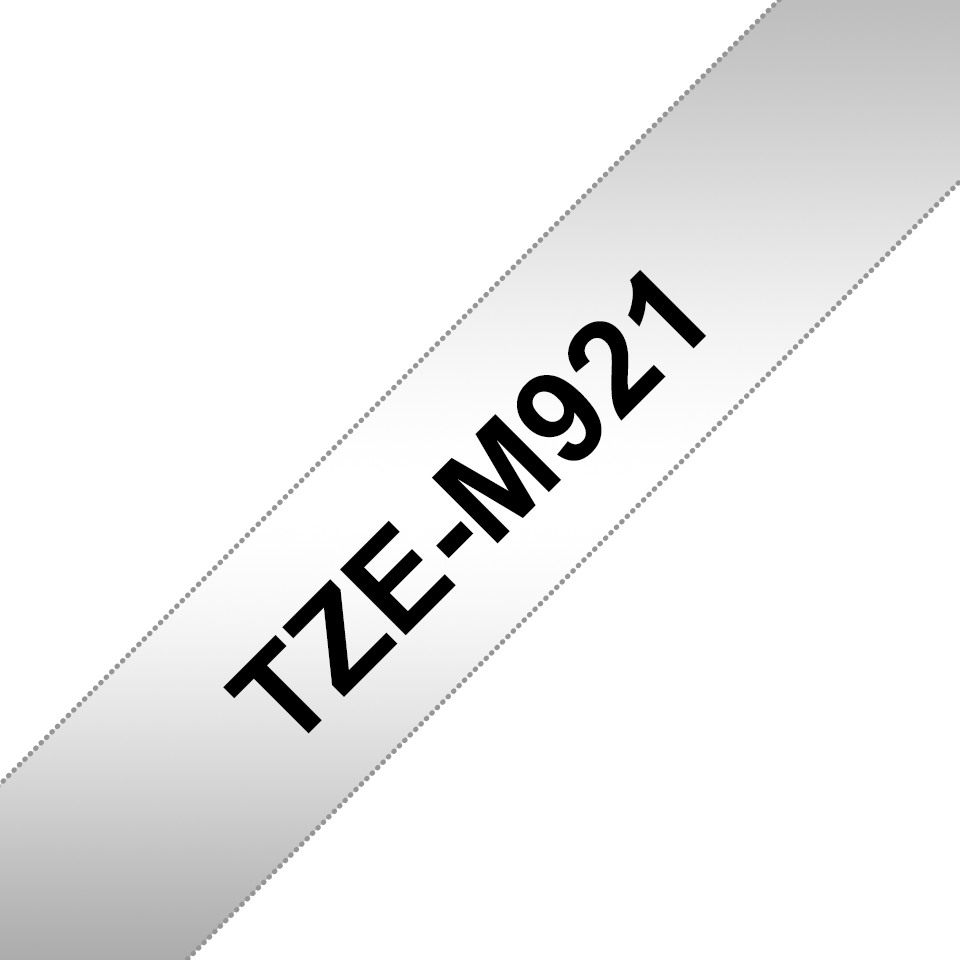 PTOUCH Flexitape lam. noir/argent-mat TZe-M921 pour PT 9 mm