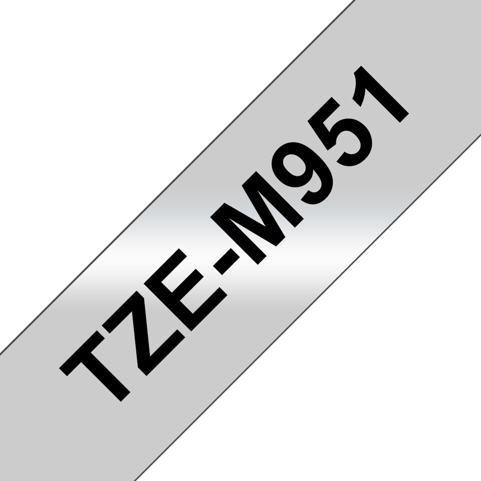 PTOUCH Flexitape lam. noir/argent-mat TZe-M951 pour PT-550 24 mm