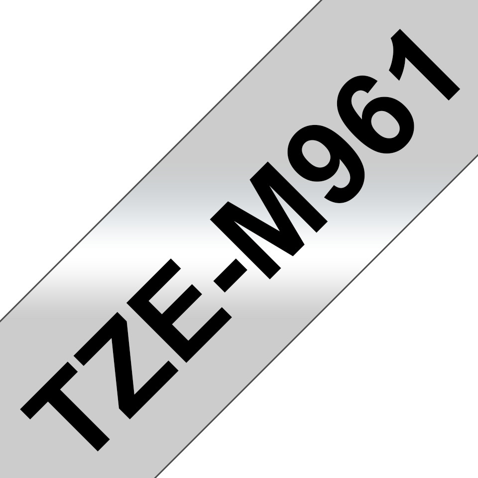PTOUCH Flexitape lam. noir/argent-mat TZe-M961 pour PT-550 36 mm