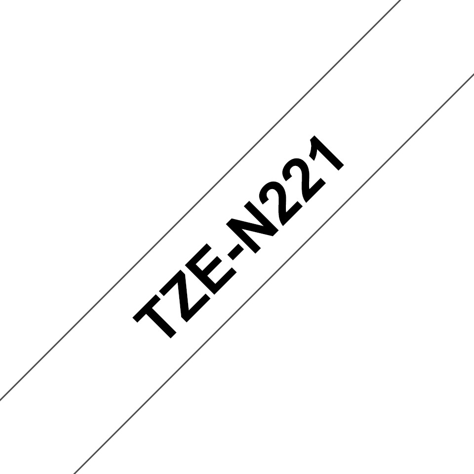 PTOUCH Ruban, non laminé noir/blanc TZe-N221 PT-300 9 mm
