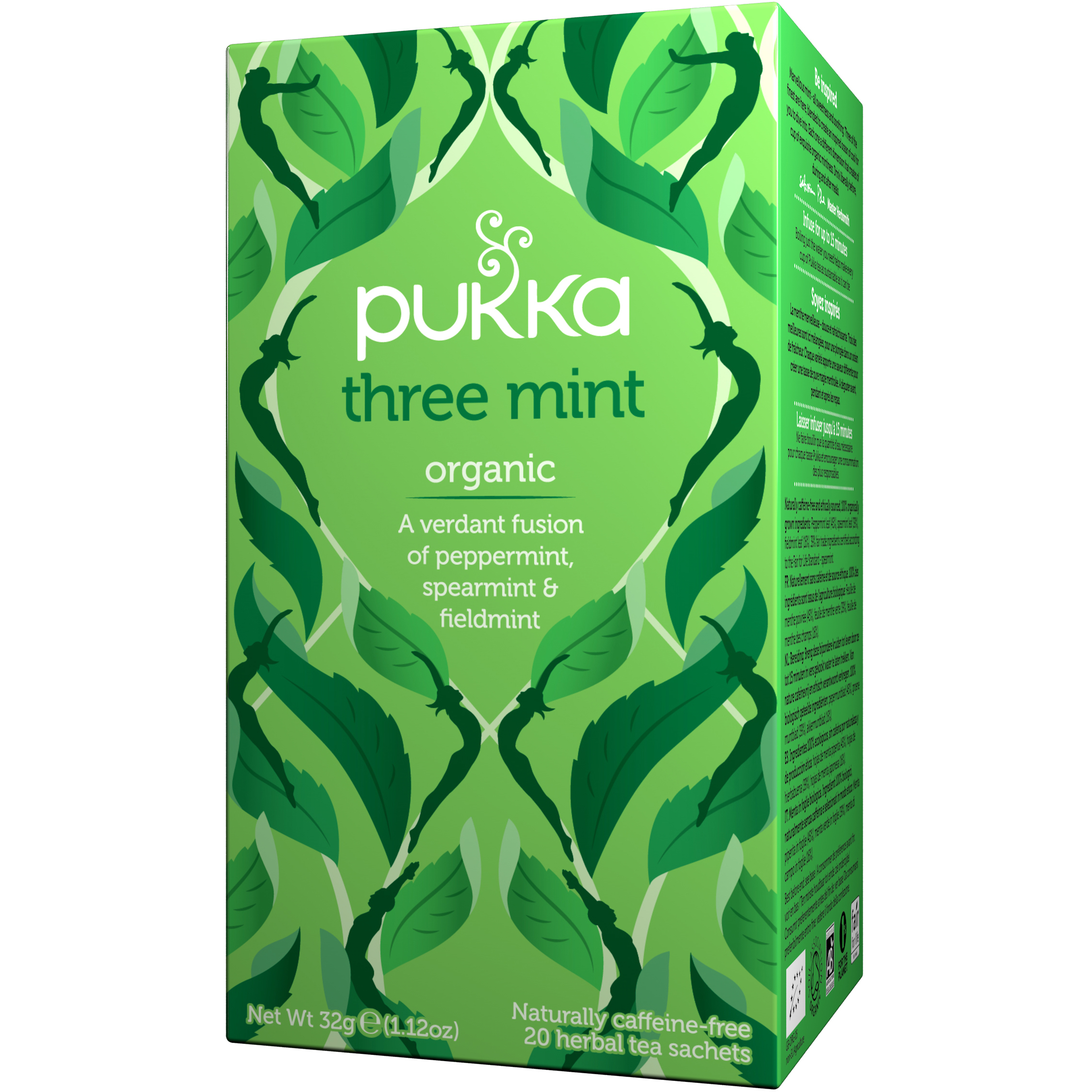 PUKKA Three Mint 4091016 Thé aux herbes bio 20 sachets