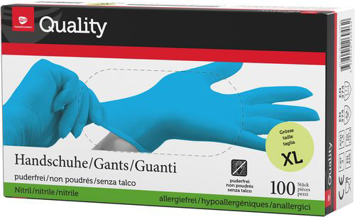 QUALITY Gants Nitril XL 975762 bleu 100 pcs.