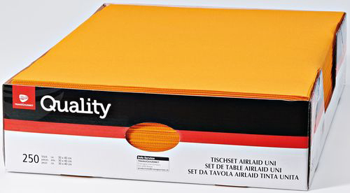 QUALITY Set de table Airlaid uni 992704 orange 250 pcs. orange 250 pcs.