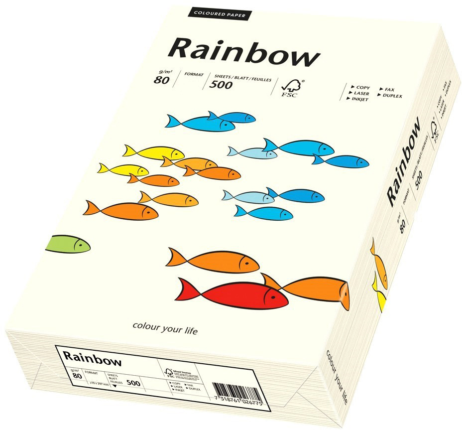 photo RAINBOW Papier blanc naturel/01 A3 88042229 FSC, 80g 500 feuilles