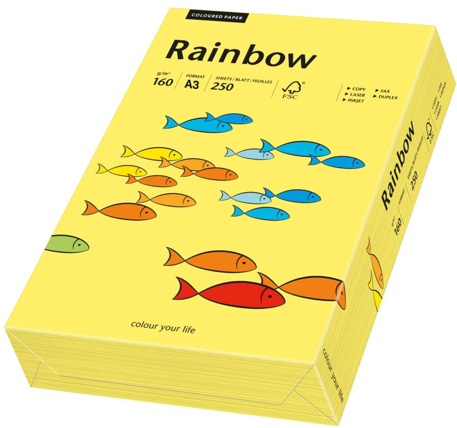 photo RAINBOW Papier jaune/16 A3 88042352 FSC, 160g 250 feuilles
