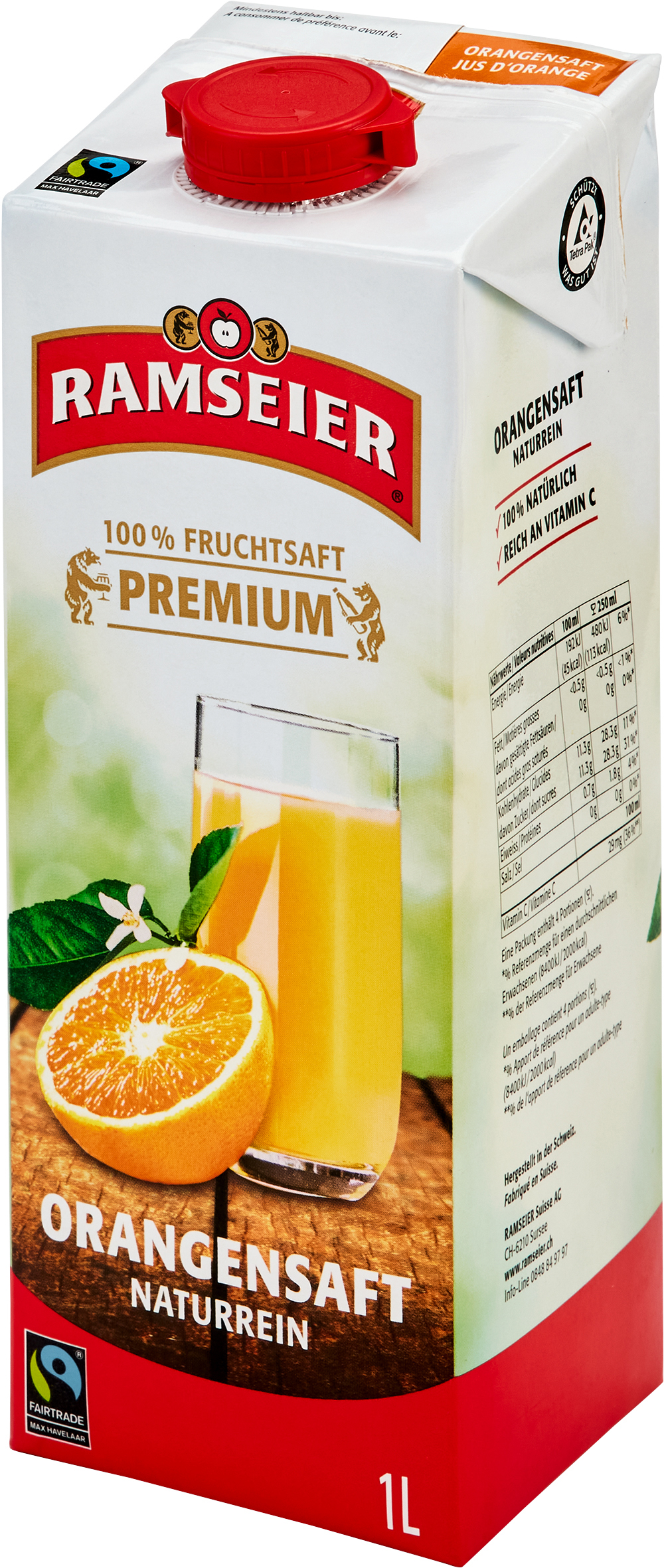 photo RAMSEIER Premium 100% Jus d'orange 1068 100 cl, 1 pcs.