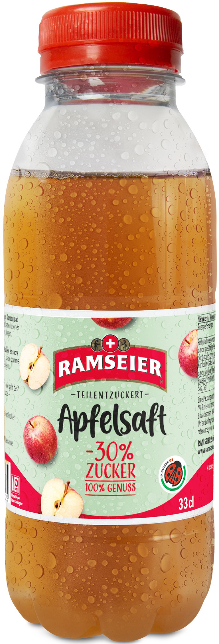 photo RAMSEIER Jus de pomme trouble 1312 33 cl, 6 pcs. -30% sucre