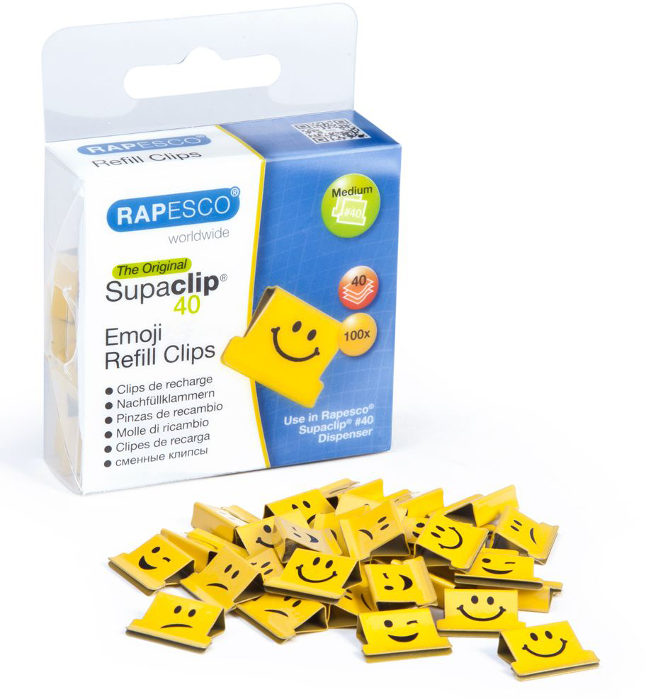 RAPESCO Clips Refill Emoji 1335 jaune 100 pcs.