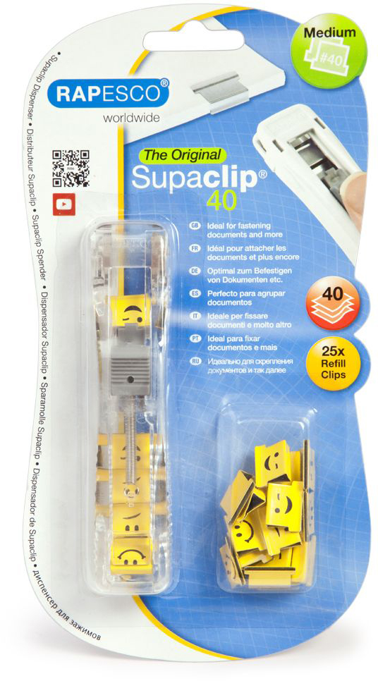 RAPESCO Clip Dispenser Emoji 1370 jaune