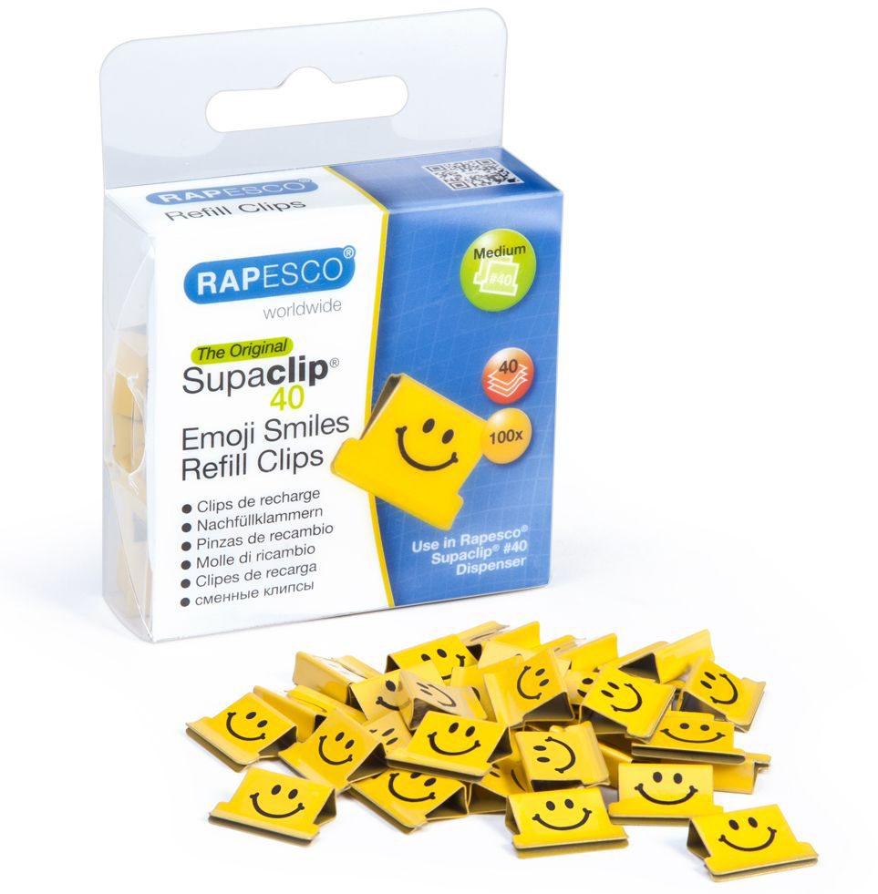 RAPESCO Clips Refill Emoji 1380 jaune 100 pcs.