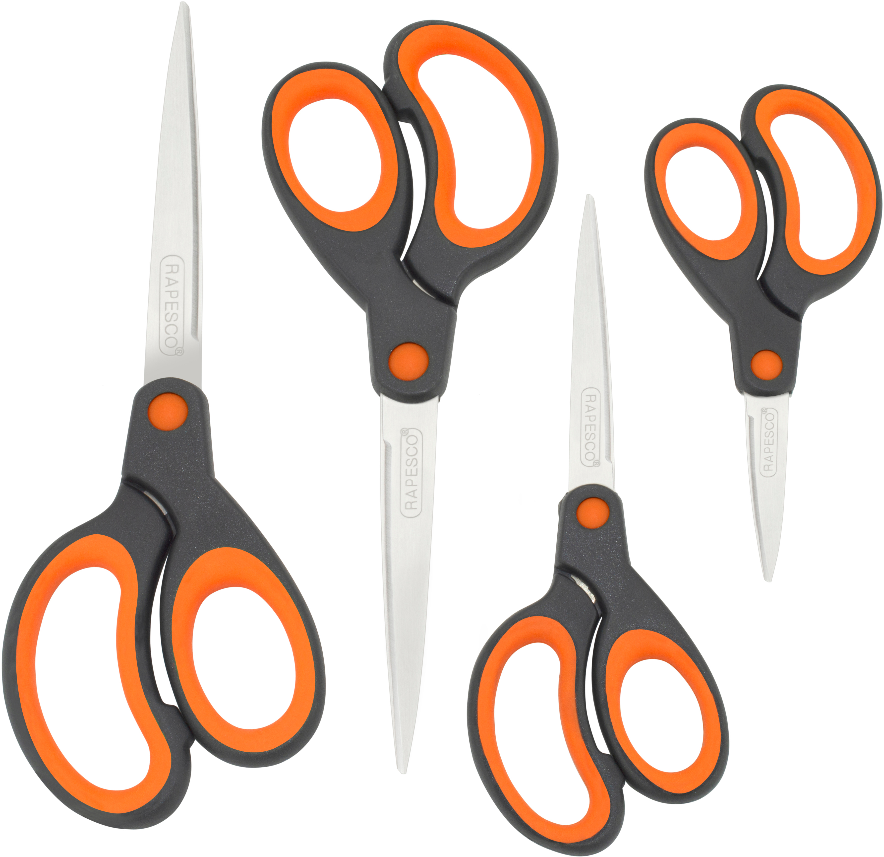 photo RAPESCO Ciseaux Soft-Grip 1577 4 pcs. orange