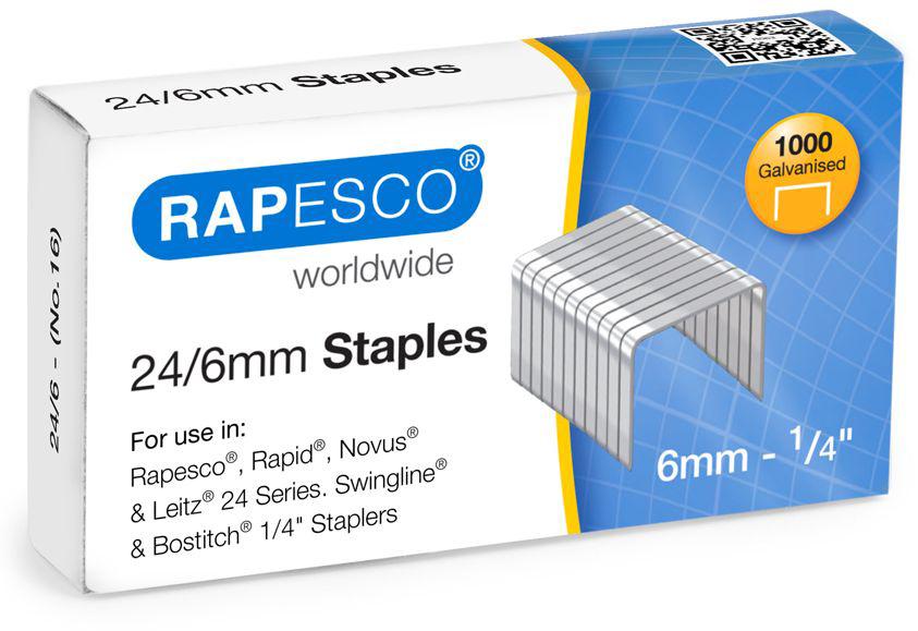 RAPESCO Agrafes 24/6mm S24607Z3 1000 pcs. galvanisé