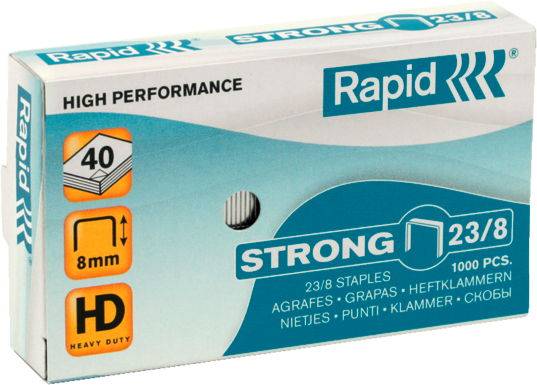 RAPID Agrafes Strong 23/8 mm 24869800 galvanisé 1000 pcs