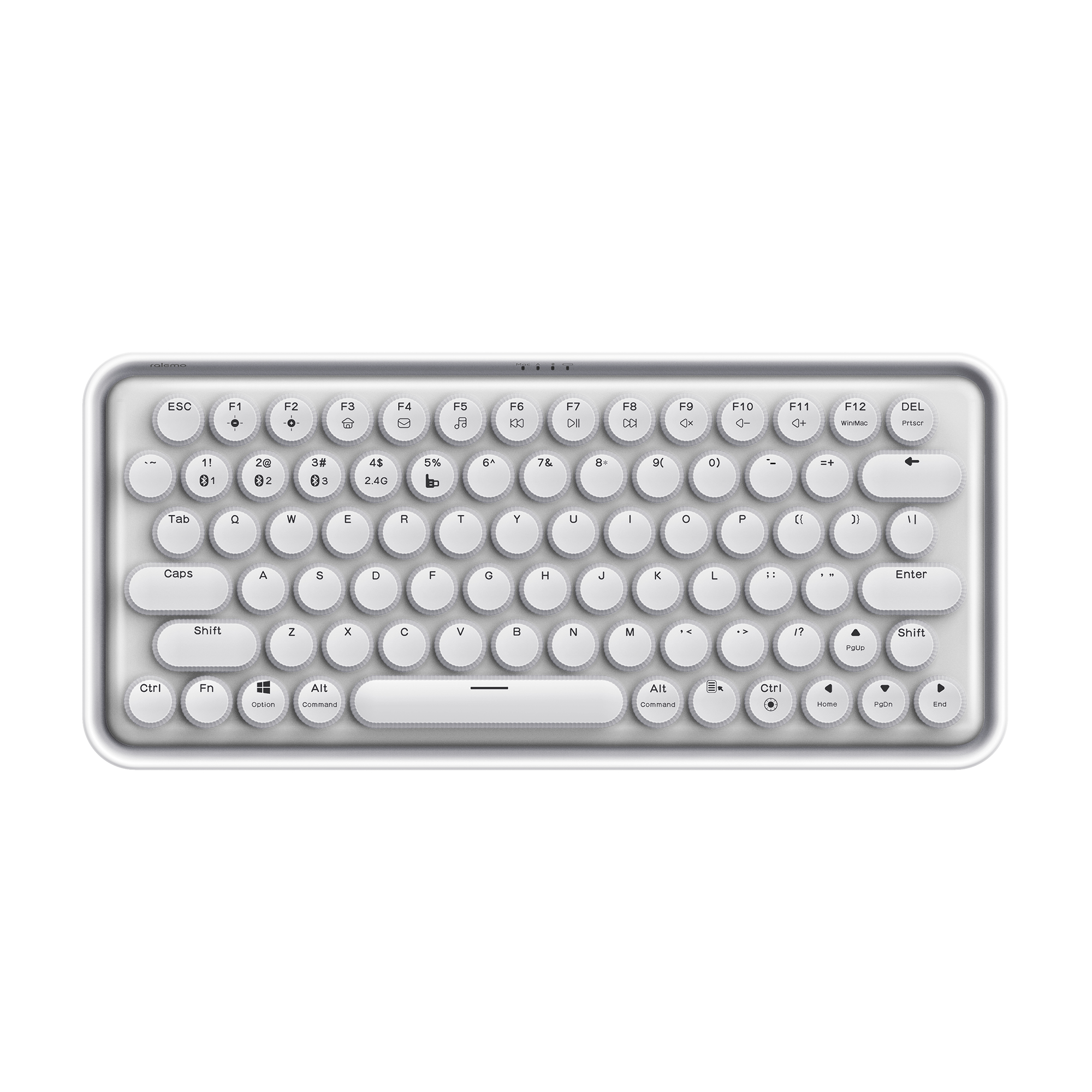RAPOO Ralemo Pre 5 mech. Keyboard 11567 wireless, White-Silver wireless, White-Silver