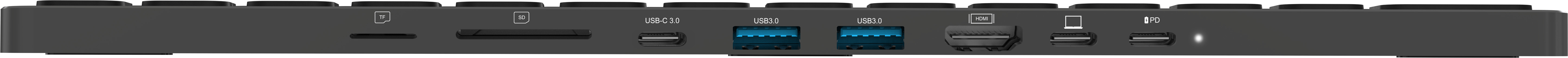 RAPOO UCK-6001 Ultraslim Keyboard 12473 8-in-1 USB C Multiport Hub