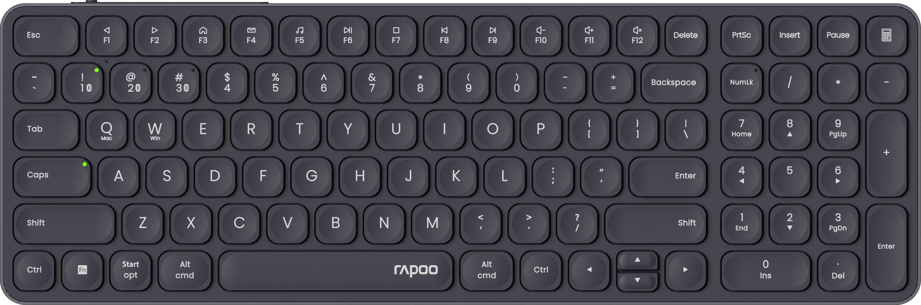 RAPOO E9710 ultraslim Keyboard 12642 Wireless, Dark Grey