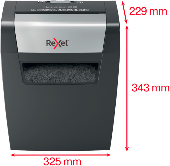 REXEL Destructeur docum. Momentum 2104570EU X308, P-3, 15lt