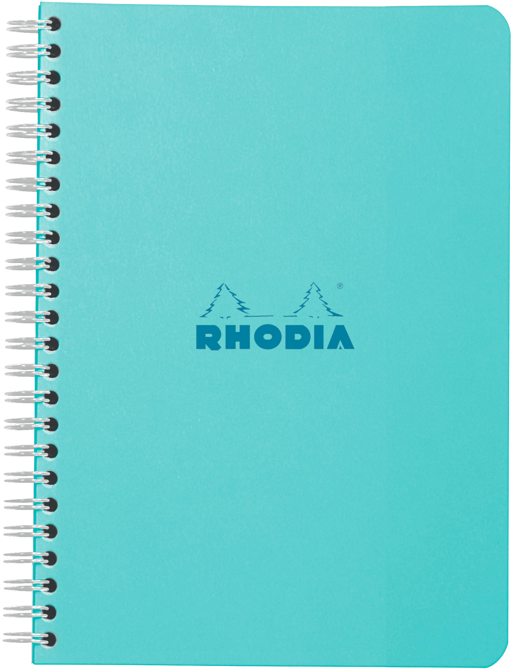 photo RHODIA Bloc à spirales Couleurs A5 118102C bleu, carreaux 60 feuilles