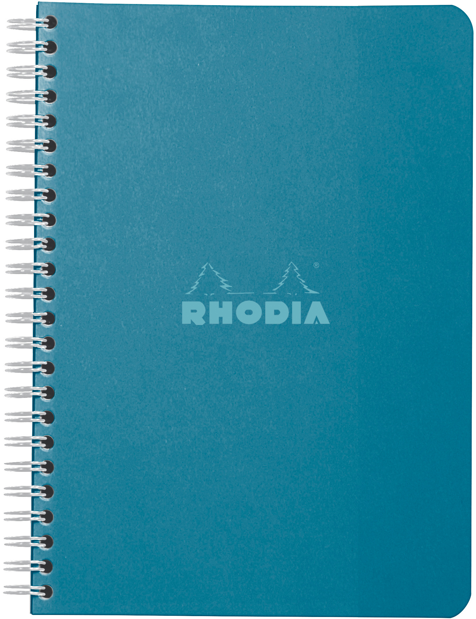 photo RHODIA Bloc à spirales Couleurs A5 118122C vert, ligné 60 feuilles