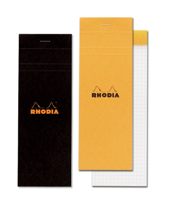 RHODIA Bloc notes noir 74x210mm 82009C quadrillé 80 feuilles