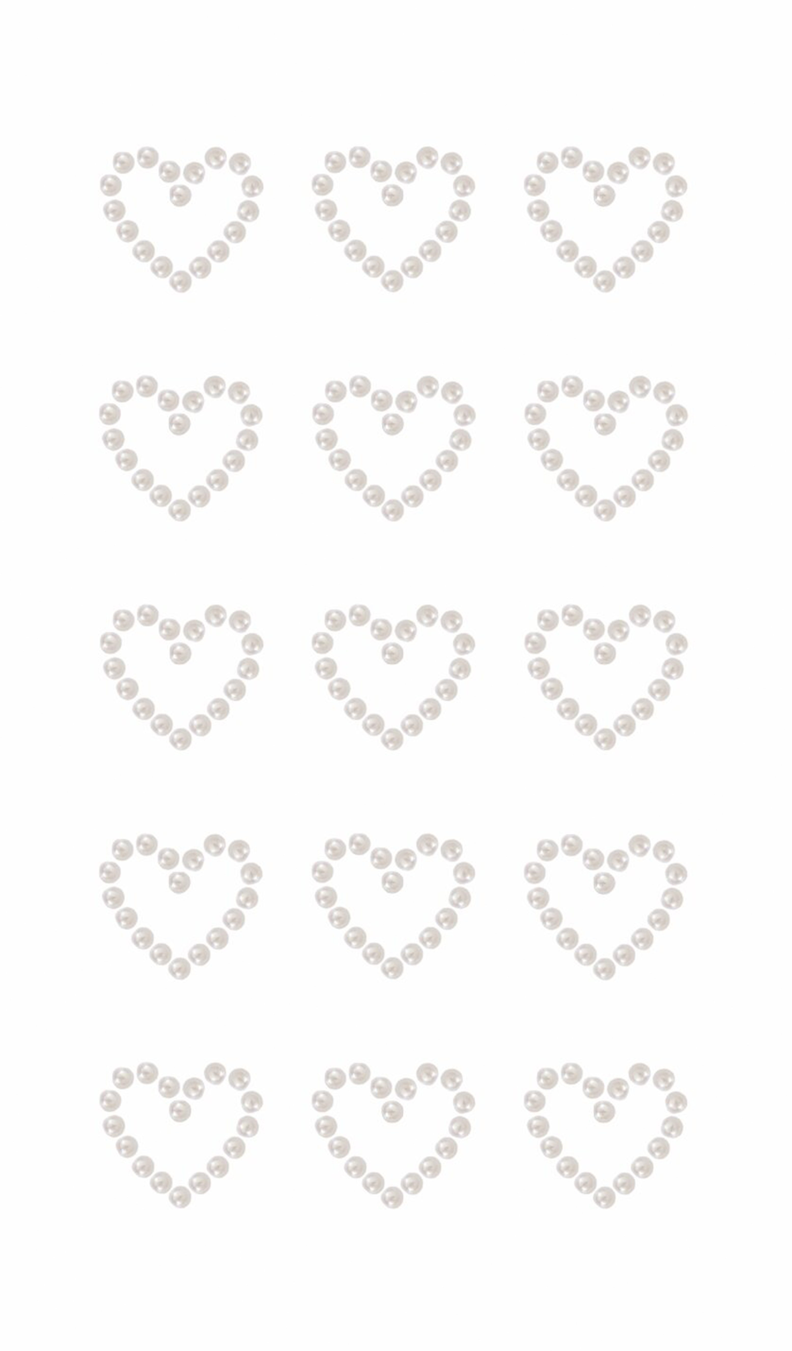 photo RICO DESIGN Sticker à perles Coeurs 08792.75.40 blanc, 15 pièces