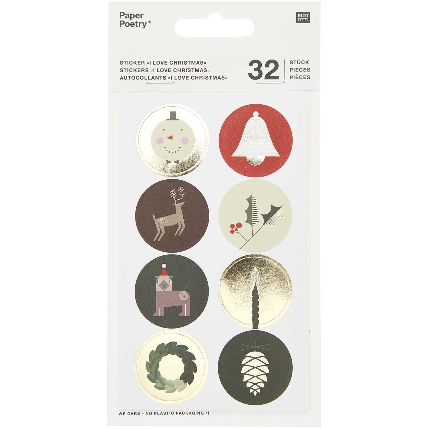 photo RICO DESIGN Autocollants jaime Noël 300488 32 pièces
