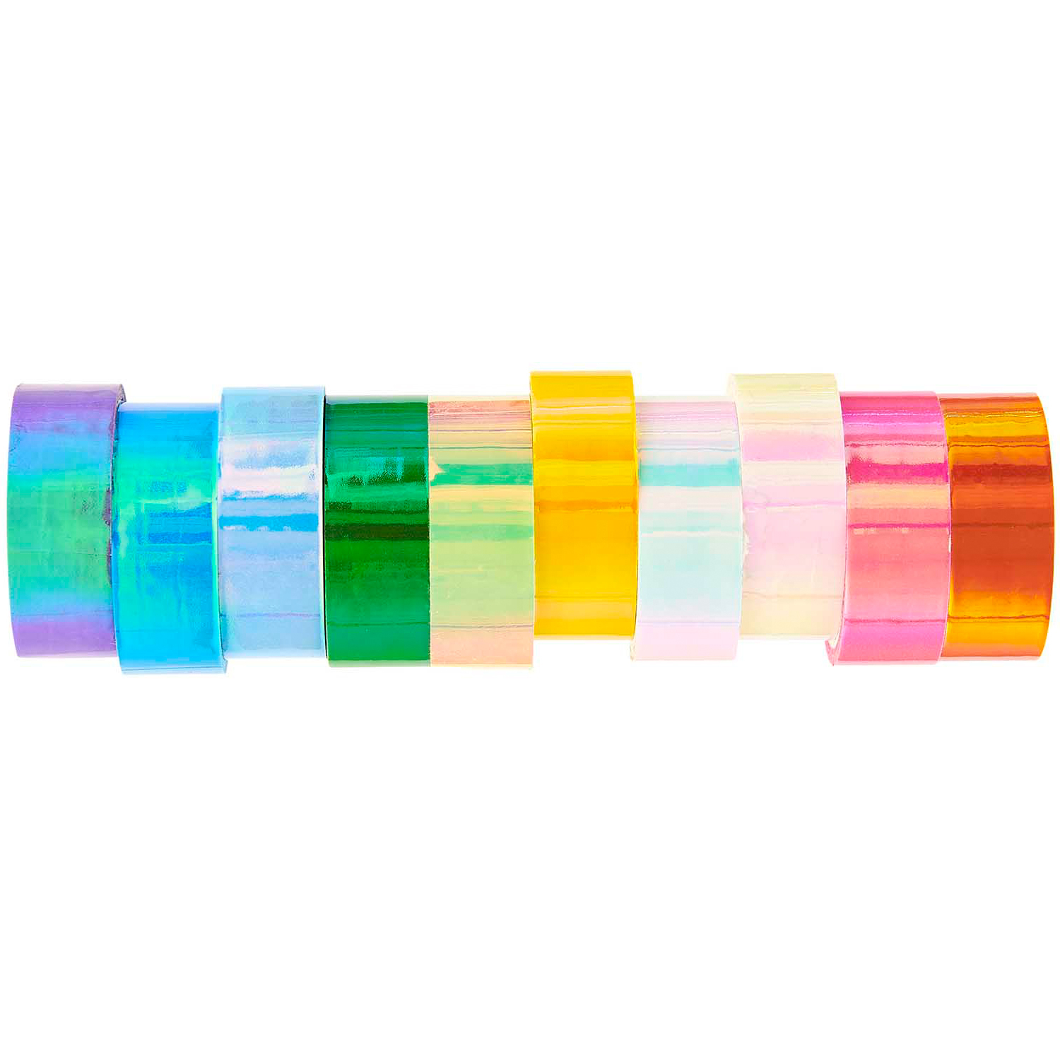 photo RICO DESIGN Washi Tape Set 15mmx5m 300863 mirror rainbow 10 rouleaux
