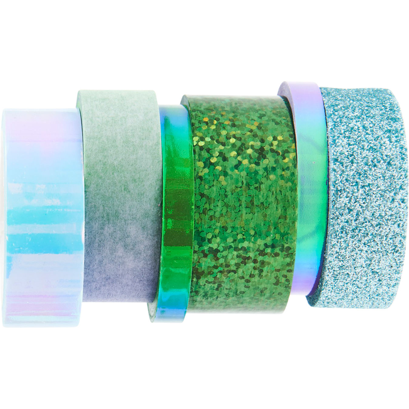 photo RICO DESIGN Washi Tape Set FSC 302164 vert, bleu 6 rouleaux