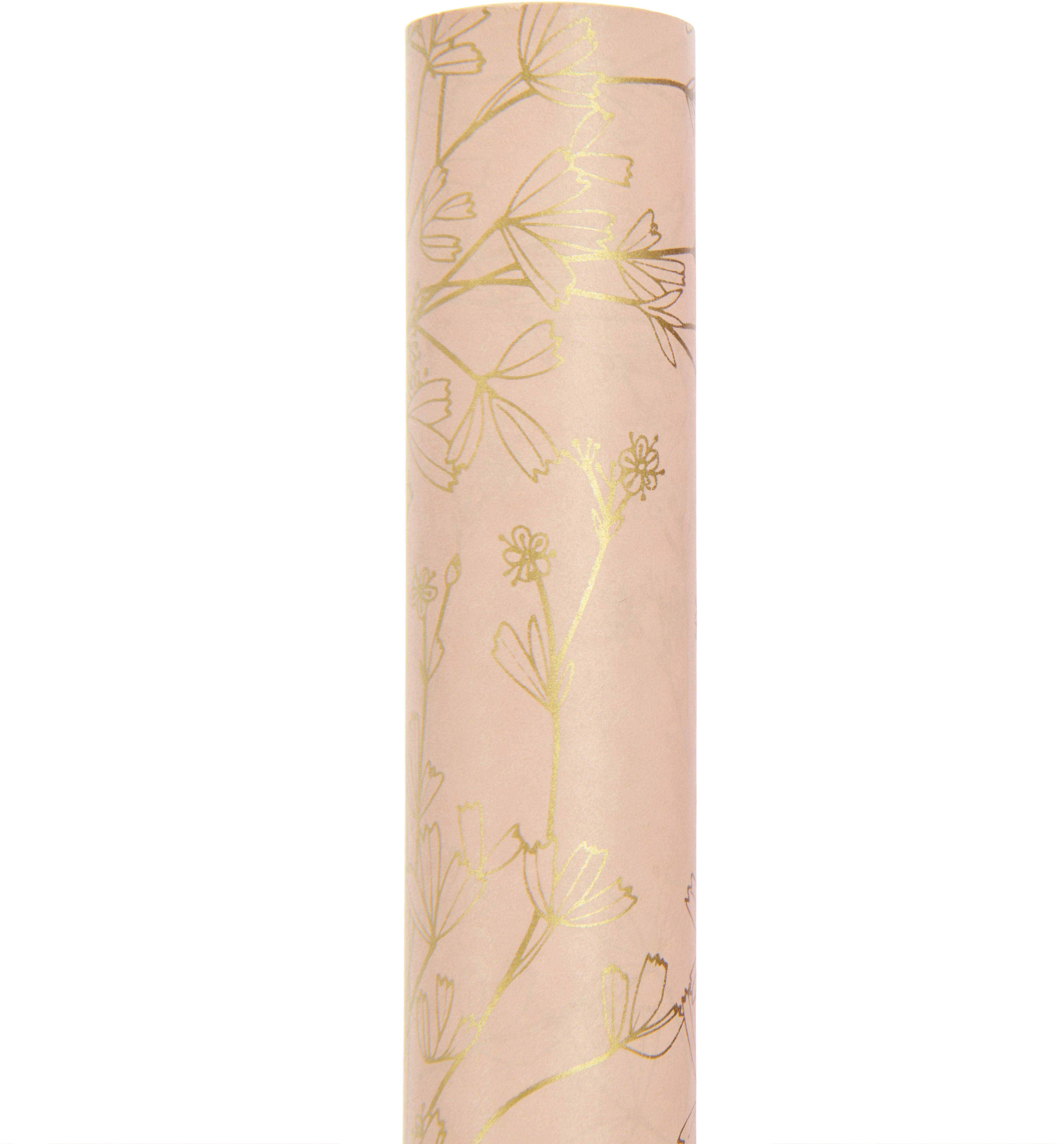 RICO DESIGN Seidenpapier Blumen 50x415cm 401257 Gold