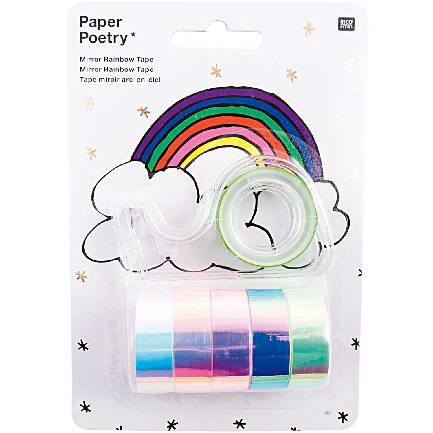 photo RICO DESIGN Washi Tape Set 12mmx2m 50070.32.15 mirror rainbow 6 rouleaux
