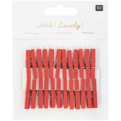 photo RICO DESIGN Clips décoratifs 3cm 7040.31.18 rot 24 pièces